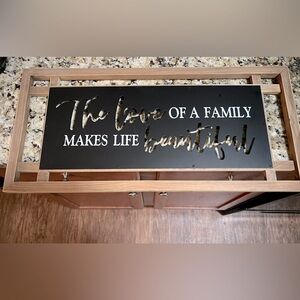 Wall art “The Love of a Family makes Life Beautiful”
